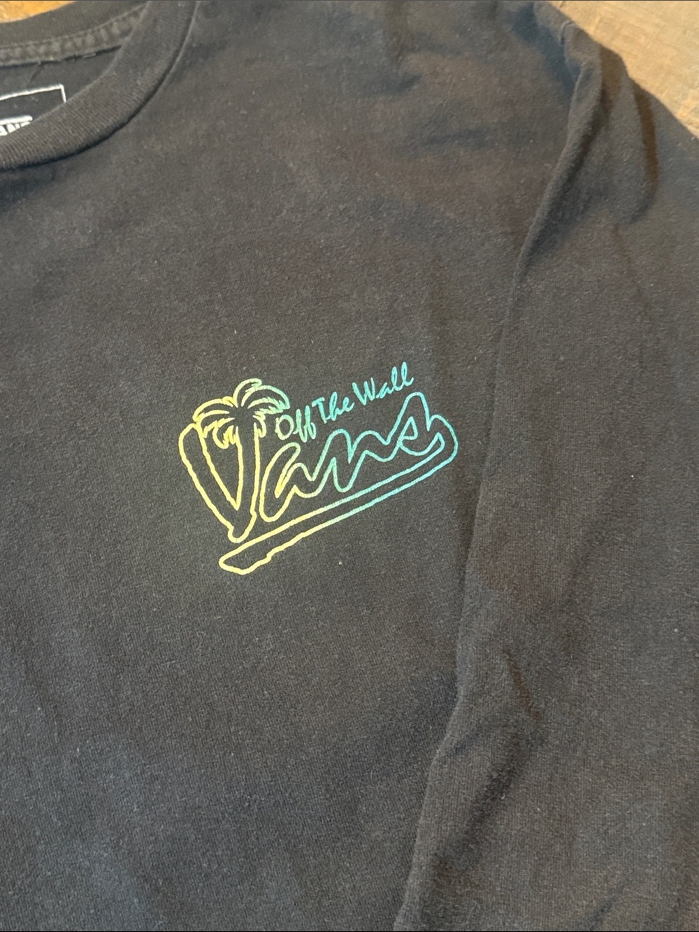 Vans Off The Wall Black Long Sleeve Graphic Tee Men’s Medium - Picture 3 of 6